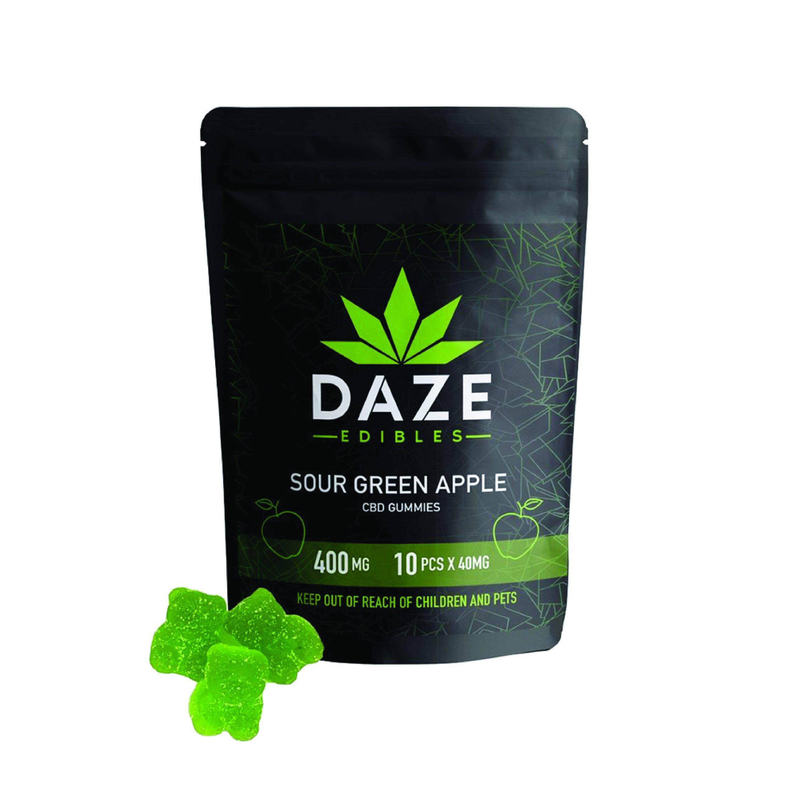 Sour Green Apple CBD Daze Edibles