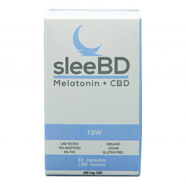 SleeBD –  Sleep Aid (raw) 30 Capsules - 600mg CBD - Image 2
