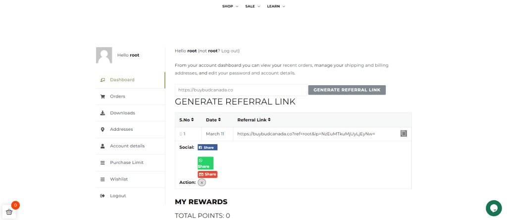 Buy Bud Canada Referral Rewards 3