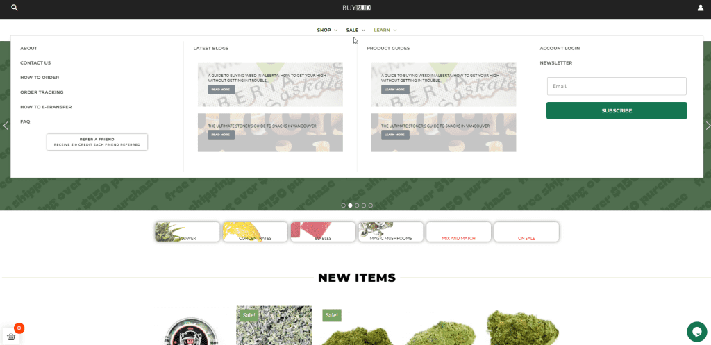 newsletter sign up location 2