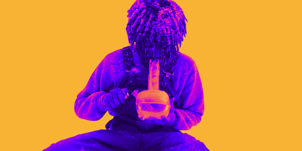 man smoking ice bong | buy bud canada