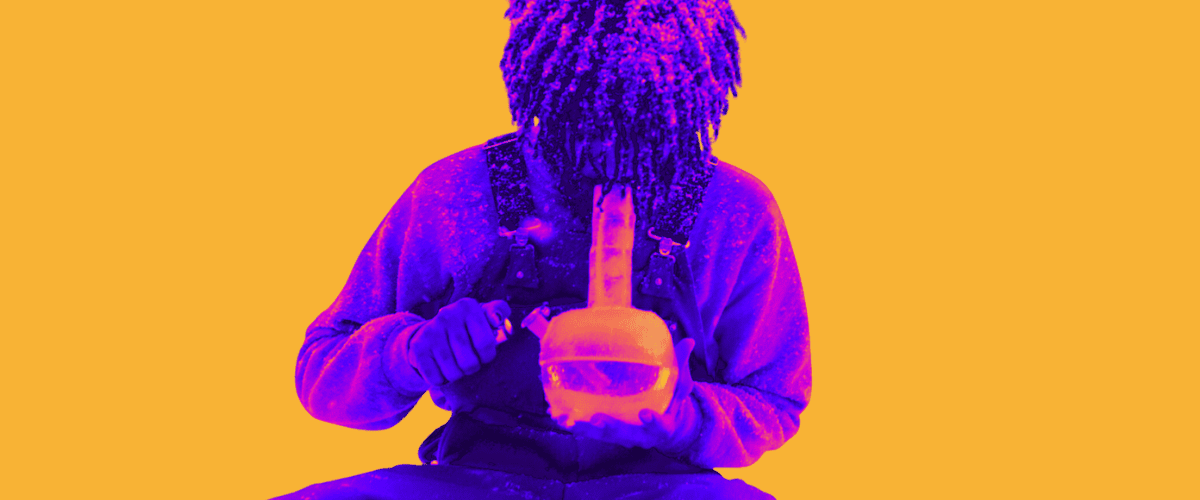 man smoking ice bong | buy bud canada