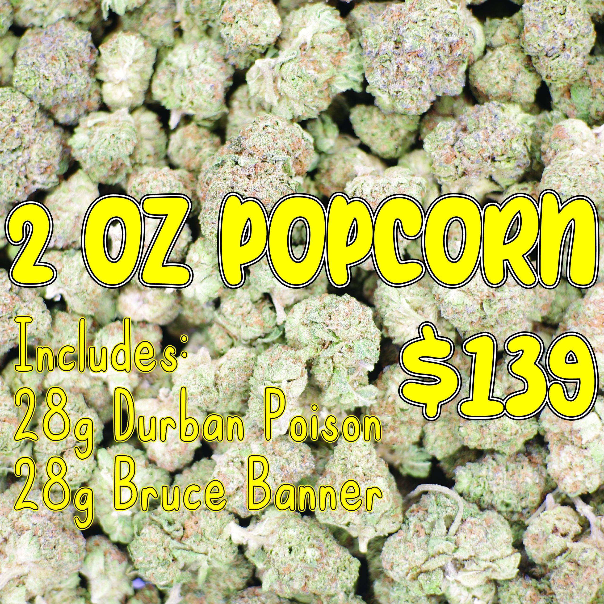 2 oz popcorn cannabis promo