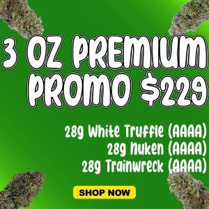 3 oz premium cannabis promo