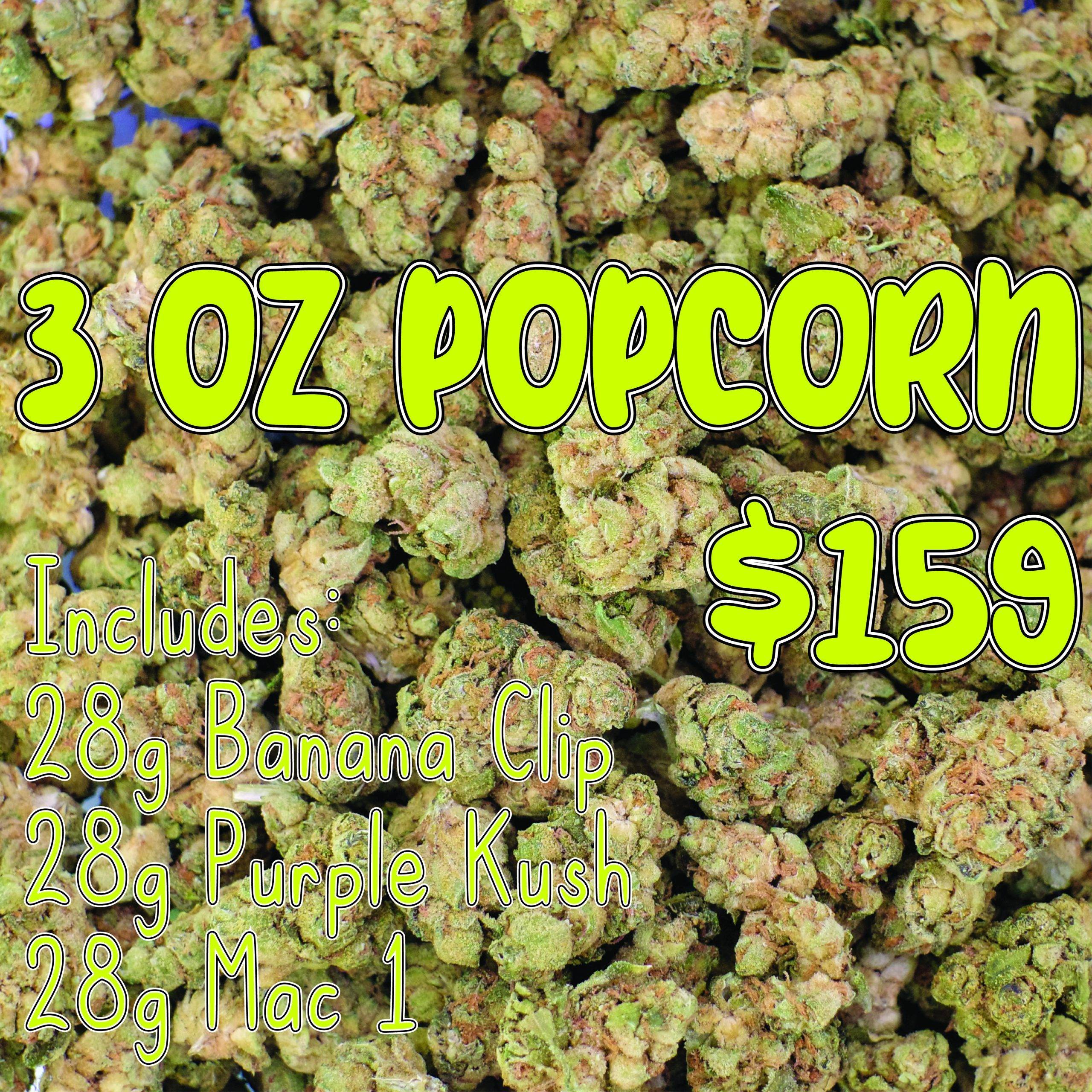 3 oz popcorn cannabis