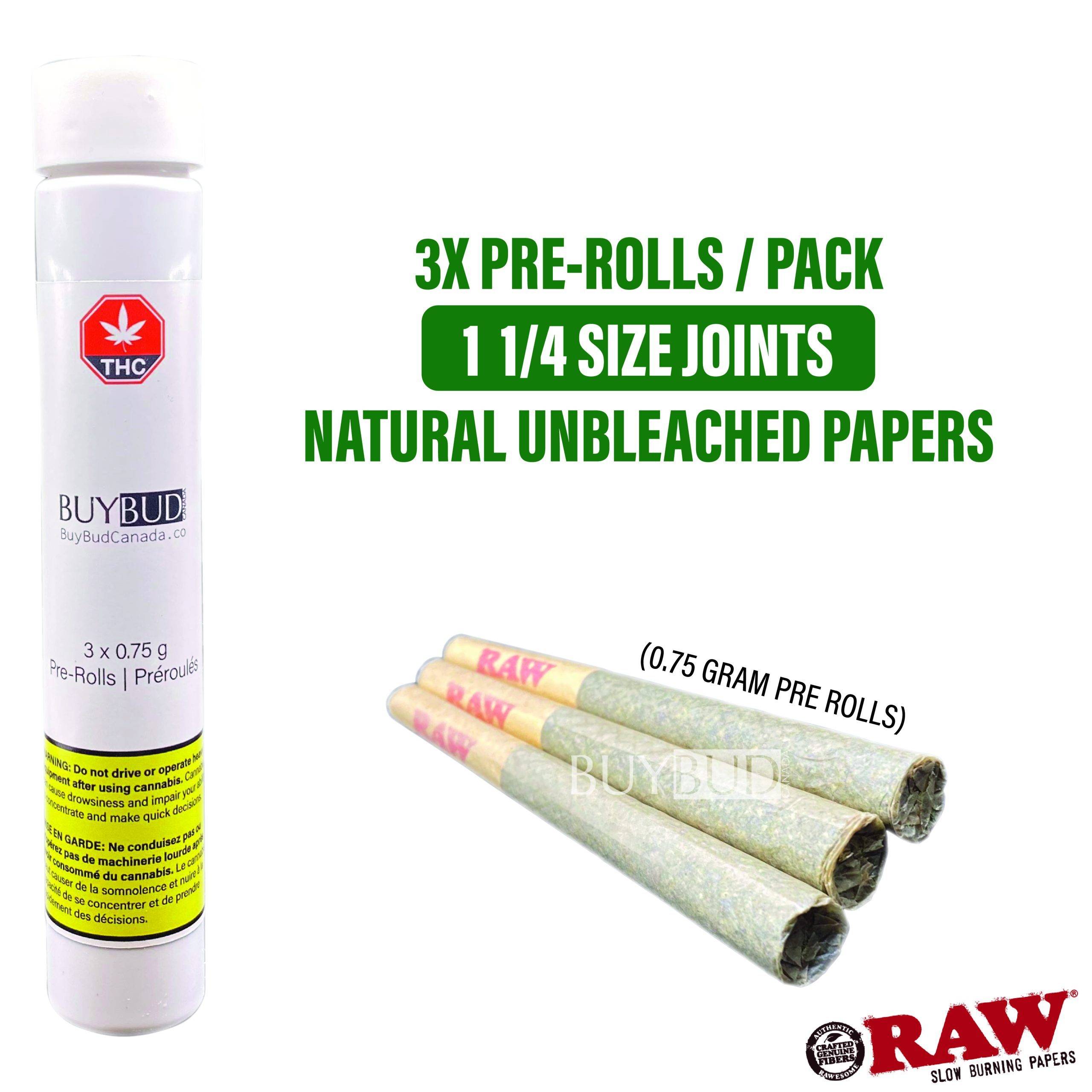 pre rolls 3 pack raw