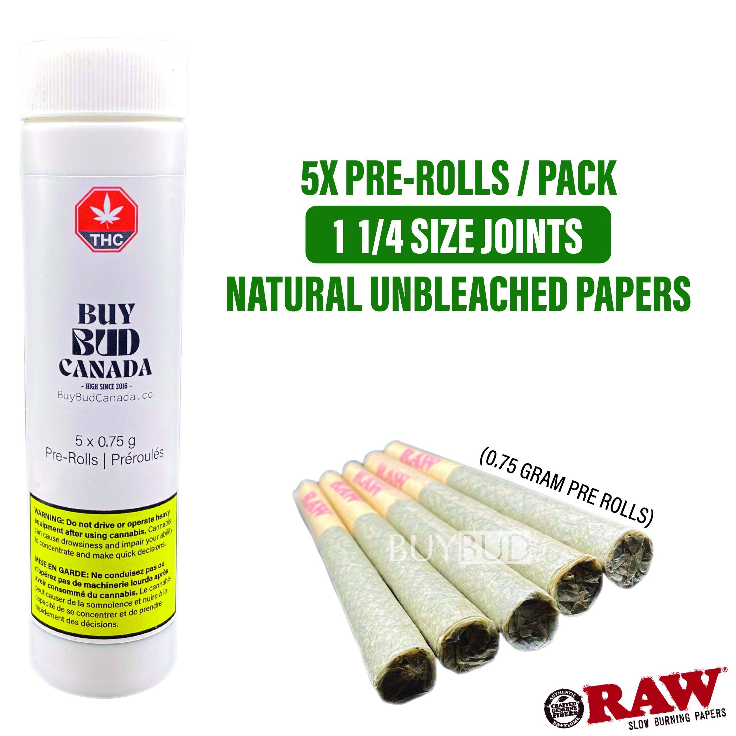 pre rolls 5 pack raw