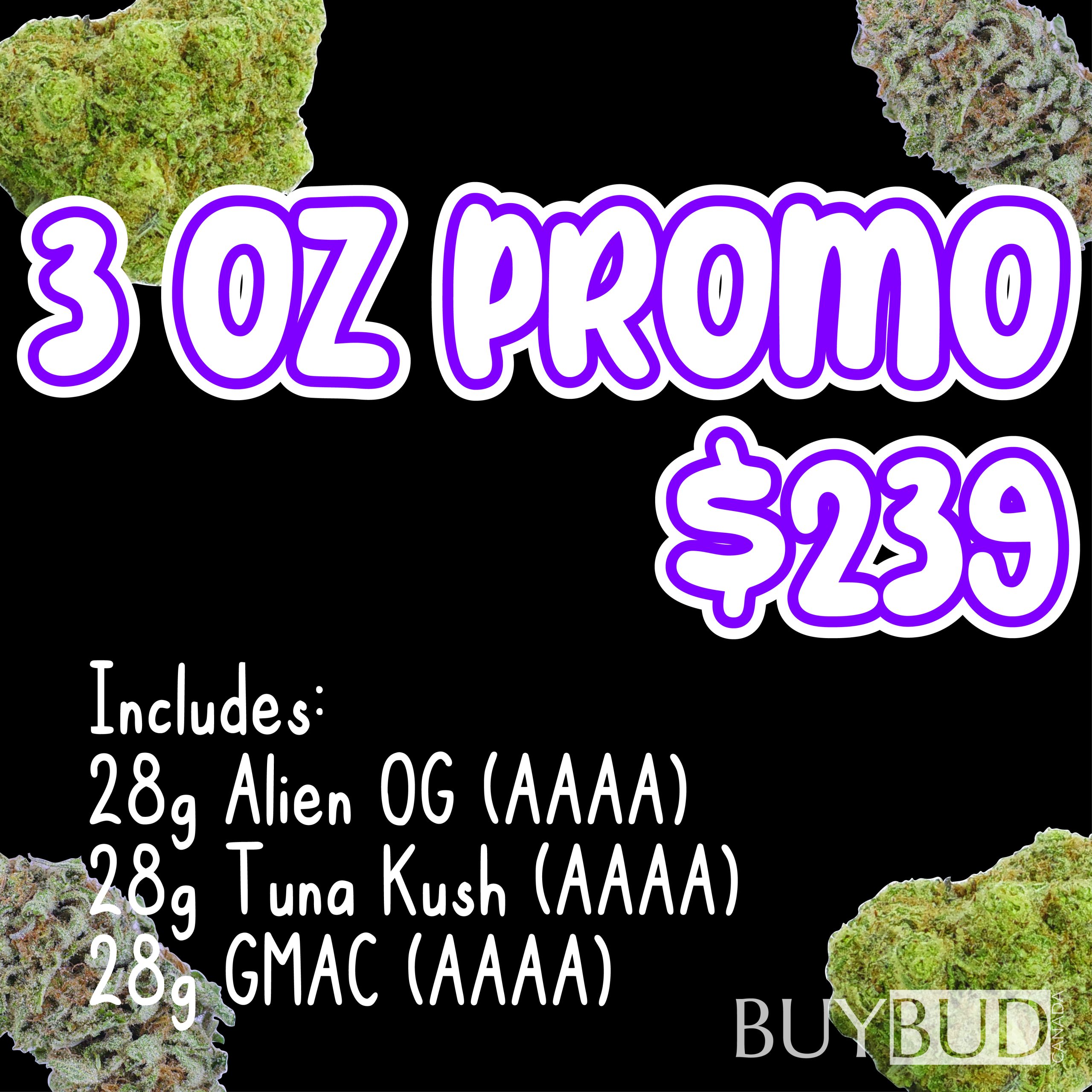 3 oz premium cannabis promo